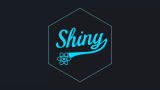 The shinyreact hex logo: the Shiny hex sticker and the React atom slide together, and the atom settles into the tail of the Shiny swoosh.